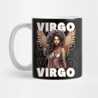 Black Virgo Zodiac Sign Woman Mug